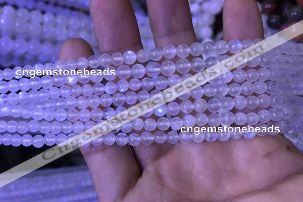 CMS1408 15.5 inches 4mm round white moonstone beads wholesale