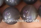 CMS1424 15.5 inches 12mm round black moonstone beads wholesale