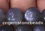 CMS1431 15.5 inches 12mm round black moonstone gemstone beads