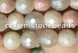 CMS1451 15.5 inches 6mm faceted round AB-color moonstone beads