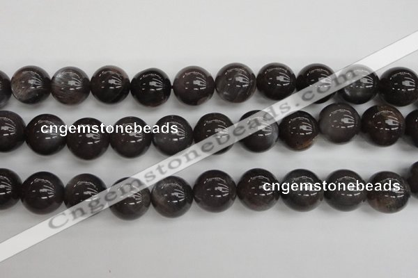 CMS148 15.5 inches 14mm round natural grey moonstone beads