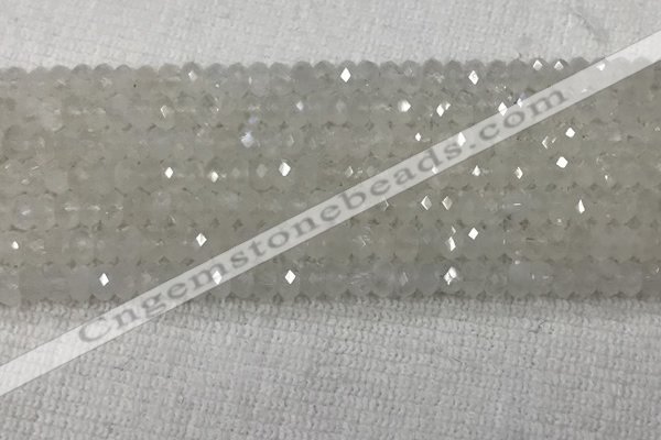 CMS1480 15.5 inches 2*4mm faceted rondelle white moonstone beads