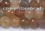 CMS1496 15.5 inches 6mmm faceted round rainbow moonstone beads