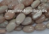 CMS15 15.5 inches 10*14mm oval moonstone gemstone beads wholesale