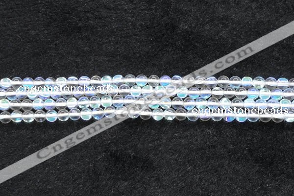 CMS1501 15.5 inches 6mm round synthetic moonstone beads wholesale