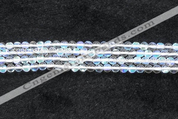 CMS1502 15.5 inches 8mm round synthetic moonstone beads wholesale