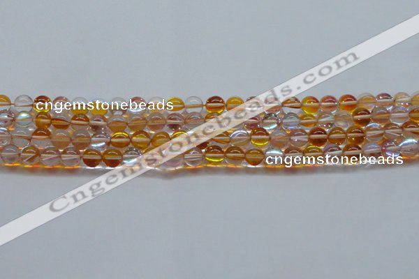 CMS1531 15.5 inches 6mm round synthetic moonstone beads wholesale