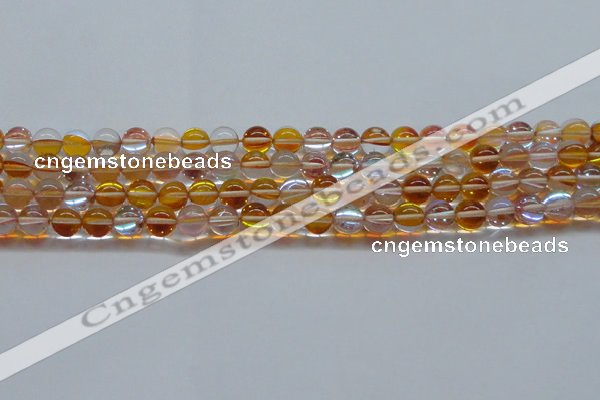 CMS1532 15.5 inches 8mm round synthetic moonstone beads wholesale