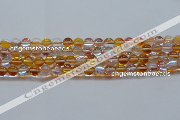 CMS1534 15.5 inches 12mm round synthetic moonstone beads wholesale