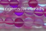 CMS1548 15.5 inches 10mm round matte synthetic moonstone beads