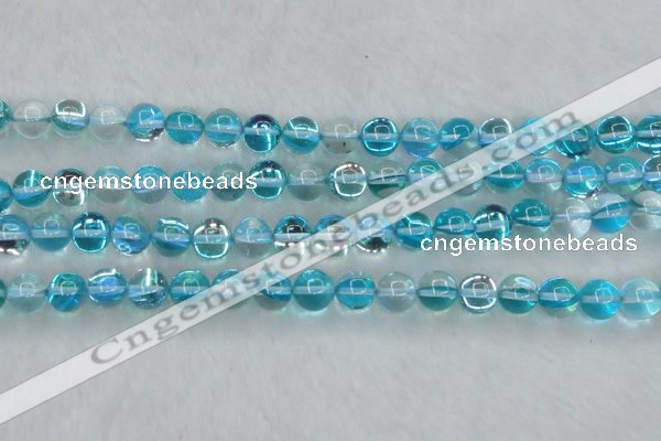 CMS1553 15.5 inches 10mm round synthetic moonstone beads wholesale