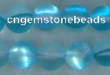 CMS1559 15.5 inches 12mm round matte synthetic moonstone beads