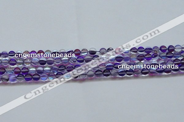 CMS1571 15.5 inches 6mm round synthetic moonstone beads wholesale