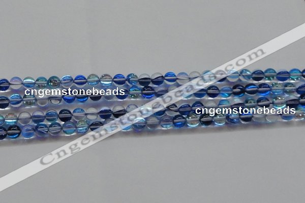 CMS1581 15.5 inches 6mm round synthetic moonstone beads wholesale