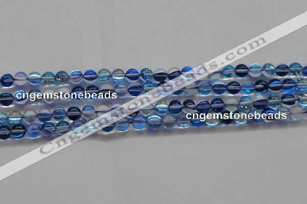 CMS1582 15.5 inches 8mm round synthetic moonstone beads wholesale