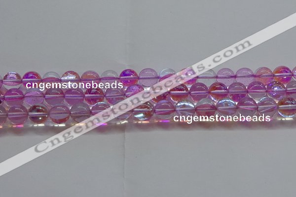 CMS1593 15.5 inches 10mm round synthetic moonstone beads wholesale