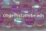 CMS1597 15.5 inches 8mm round matte synthetic moonstone beads