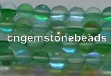 CMS1606 15.5 inches 6mm round matte synthetic moonstone beads