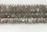 CMS1660 15.5 inches 6*10mm - 8*11mm faceted tyre moonstone beads