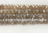 CMS1664 15.5 inches 6*10mm - 8*11mm faceted tyre moonstone beads