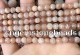 CMS1678 15.5 inches 6mm faceted round moonstone beads wholesale