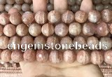 CMS1682 15.5 inches 14mm faceted round moonstone beads wholesale