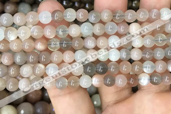 CMS1685 15.5 inches 6mm round rainbow moonstone beads wholesale