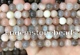 CMS1686 15.5 inches 8mm round rainbow moonstone beads wholesale