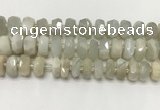 CMS1769 15.5 inches 6*12mm - 8*13mm faceted tyre moonstone beads