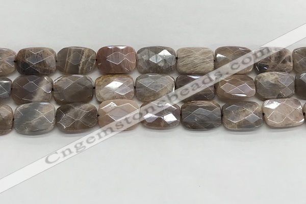 CMS1785 15.5 inches 13*18mm faceted rectangle AB-color moonstone beads