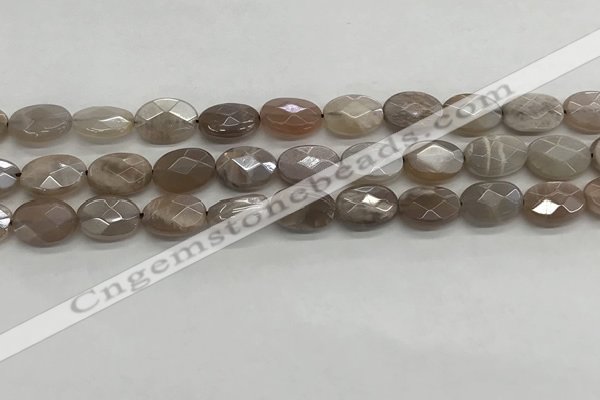 CMS1799 15.5 inches 10*14mm faceted oval AB-color moonstone beads
