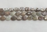 CMS1801 15.5 inches 13*18mm faceted oval AB-color moonstone beads