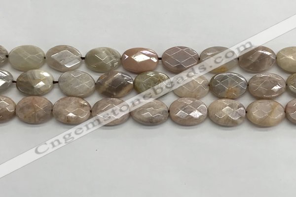 CMS1802 15.5 inches 15*20mm faceted oval AB-color moonstone beads