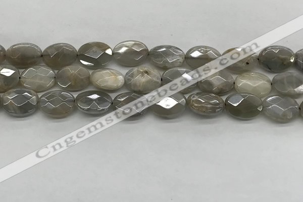 CMS1812 15.5 inches 10*14mm faceted oval AB-color moonstone beads