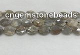 CMS1814 15.5 inches 13*18mm faceted oval AB-color moonstone beads