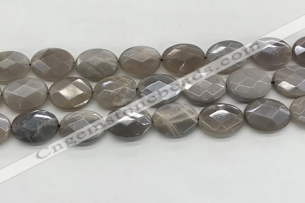 CMS1815 15.5 inches 15*20mm faceted oval AB-color moonstone beads