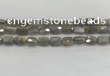 CMS1823 15.5 inches 8*12mm faceted rectangle AB-color moonstone beads