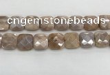 CMS1833 15.5 inches 20*20mm faceted square AB-color moonstone beads