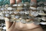 CMS1850 15.5 inches 8*12mm faceted oval grey moonstone beads