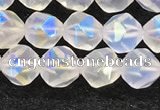 CMS1871 15.5 inches 6mm faceted nuggets AB-color white moonstone beads