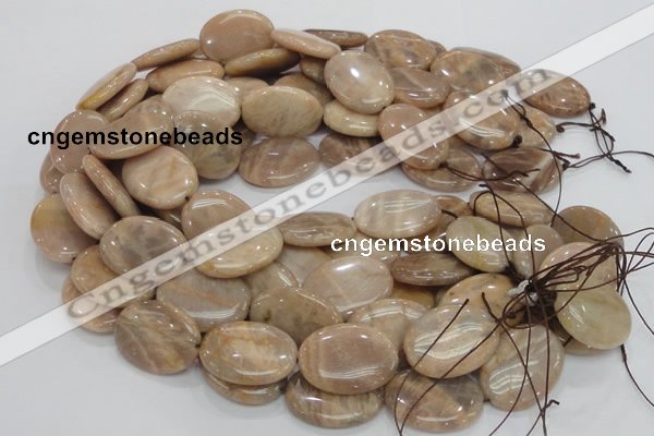 CMS19 15.5 inches 18*25mm oval moonstone gemstone beads wholesale