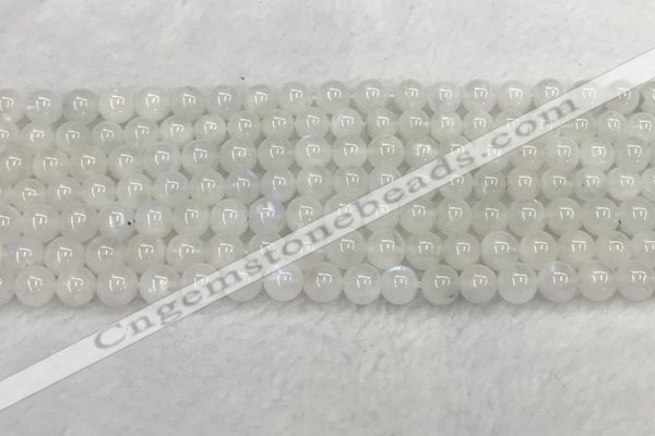 CMS1901 15.5 inches 6mm round white moonstone gemstone beads