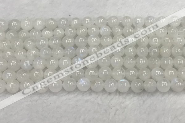 CMS1902 15.5 inches 8mm round white moonstone gemstone beads