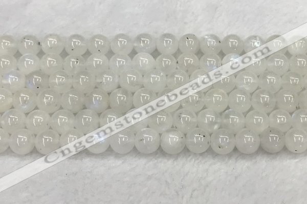 CMS1903 15.5 inches 10mm round white moonstone gemstone beads