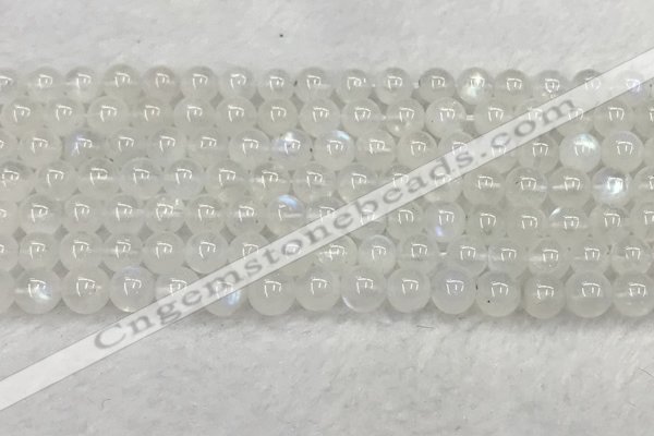 CMS1906 15.5 inches 6mm round white moonstone gemstone beads