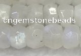 CMS1911 15.5 inches 5*8mm faceted rondelle white moonstone beads