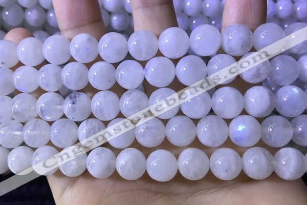 CMS1923 15.5 inches 10mm round white moonstone gemstone beads