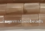 CMS1950 15.5 inches 10*14mm faceted tube moonstone beads