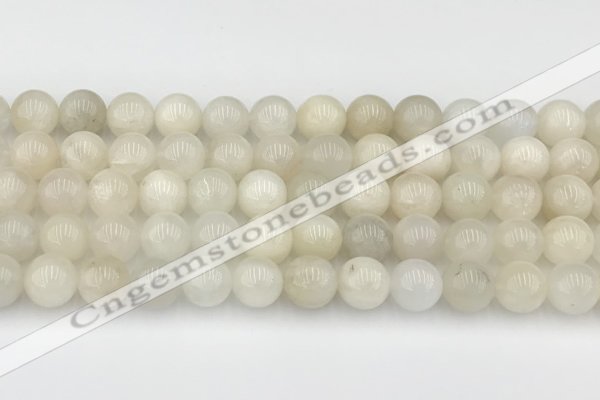 CMS2028 15.5 inches 8mm round white moonstone beads wholesale