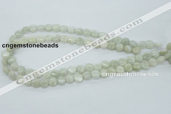 CMS209 15.5 inches 10mm flat round moonstone gemstone beads wholesale